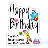 Happy Birthday Mom svg - So Fontsy